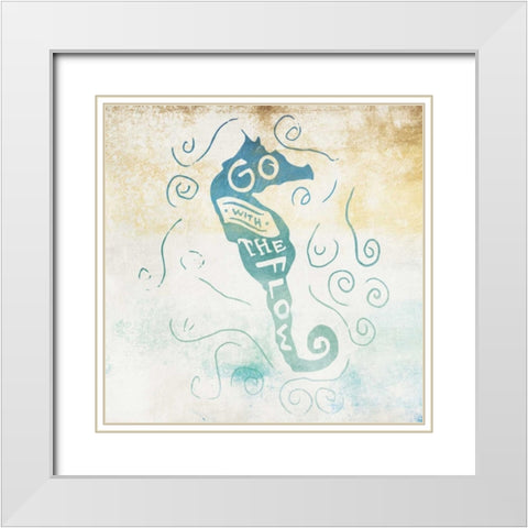 Go With White Modern Wood Framed Art Print with Double Matting by Grey, Jace