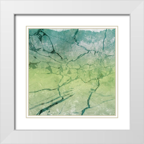 Marble Soft Sea White Modern Wood Framed Art Print with Double Matting by Grey, Jace