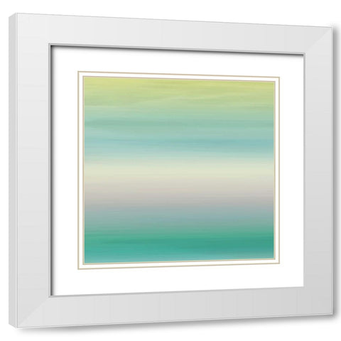 Calm Sea White Modern Wood Framed Art Print with Double Matting by Grey, Jace