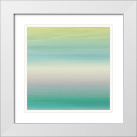 Calm Sea White Modern Wood Framed Art Print with Double Matting by Grey, Jace