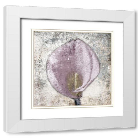 Hazy Grey Pink White Modern Wood Framed Art Print with Double Matting by Grey, Jace