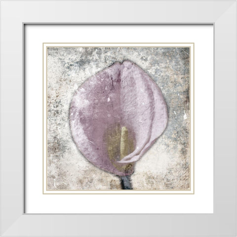 Hazy Grey Pink White Modern Wood Framed Art Print with Double Matting by Grey, Jace
