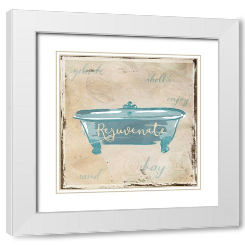 Rejuvenate Shells White Modern Wood Framed Art Print with Double Matting by Grey, Jace