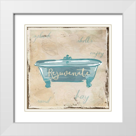 Rejuvenate Shells White Modern Wood Framed Art Print with Double Matting by Grey, Jace
