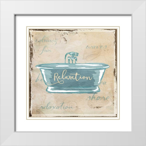 Relaxation Shells White Modern Wood Framed Art Print with Double Matting by Grey, Jace