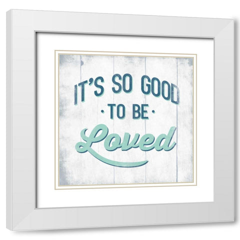 To Be Loved White Modern Wood Framed Art Print with Double Matting by Grey, Jace