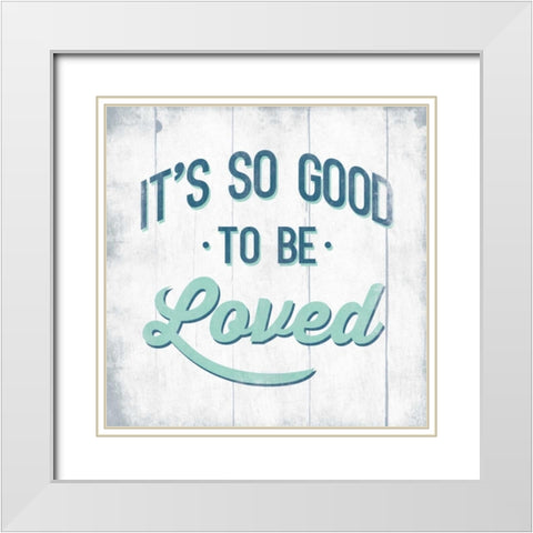 To Be Loved White Modern Wood Framed Art Print with Double Matting by Grey, Jace