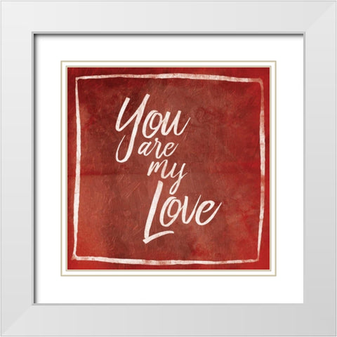 My Love White Modern Wood Framed Art Print with Double Matting by Grey, Jace