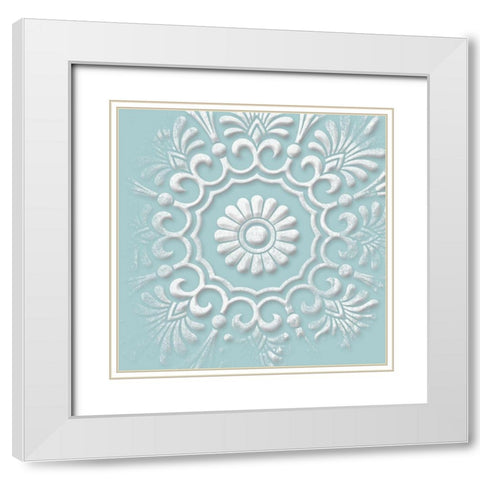 Floral Pop One White Modern Wood Framed Art Print with Double Matting by Grey, Jace