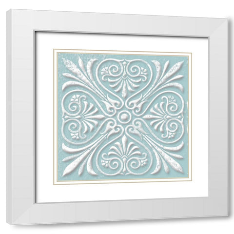 Floral Pop Four White Modern Wood Framed Art Print with Double Matting by Grey, Jace