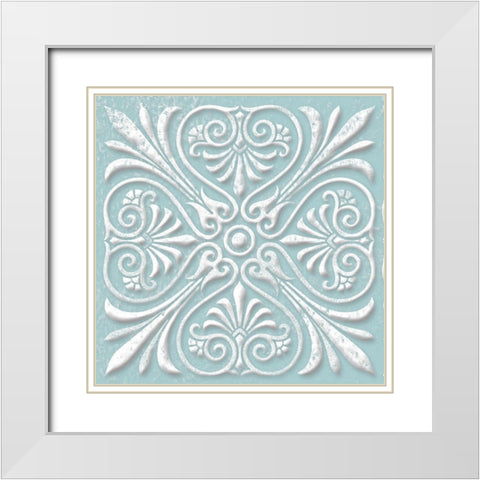 Floral Pop Four White Modern Wood Framed Art Print with Double Matting by Grey, Jace
