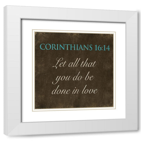 Let All That White Modern Wood Framed Art Print with Double Matting by Grey, Jace