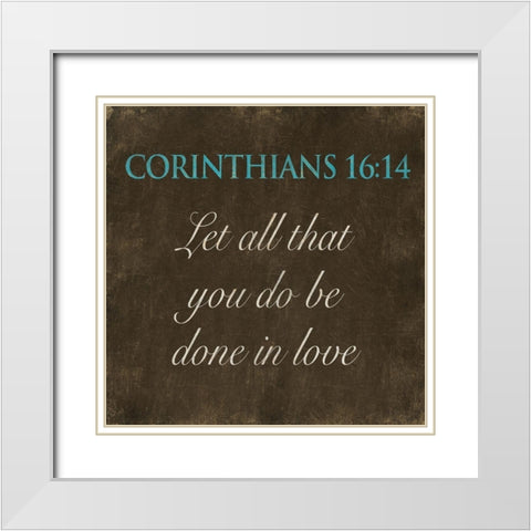 Let All That White Modern Wood Framed Art Print with Double Matting by Grey, Jace