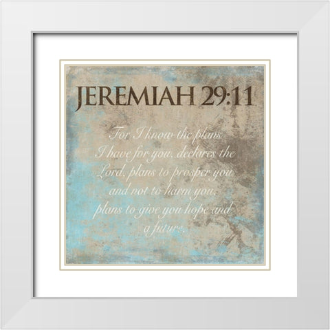 Know The Plans White Modern Wood Framed Art Print with Double Matting by Grey, Jace