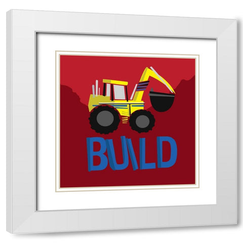 Build White Modern Wood Framed Art Print with Double Matting by Grey, Jace