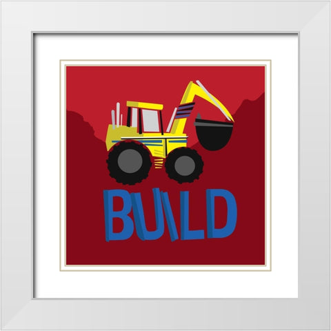 Build White Modern Wood Framed Art Print with Double Matting by Grey, Jace