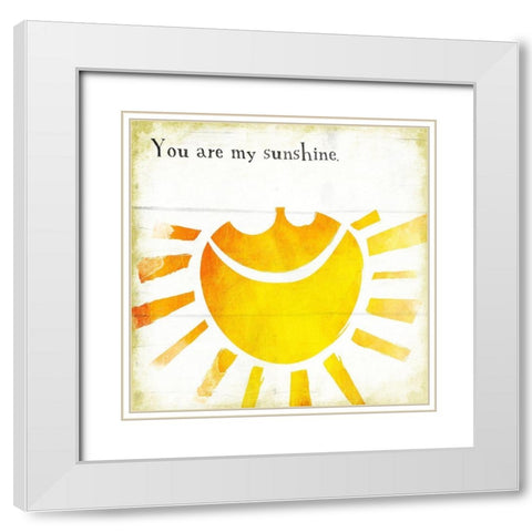 Sunshine White Modern Wood Framed Art Print with Double Matting by Grey, Jace