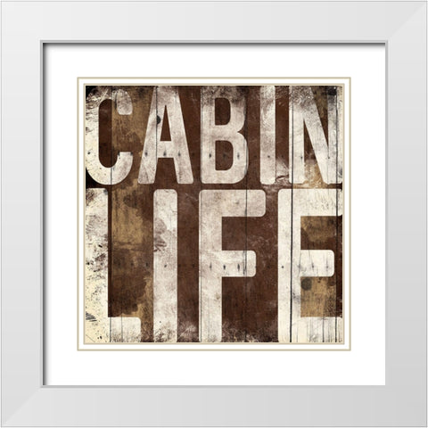 Cabin Life White Modern Wood Framed Art Print with Double Matting by Grey, Jace