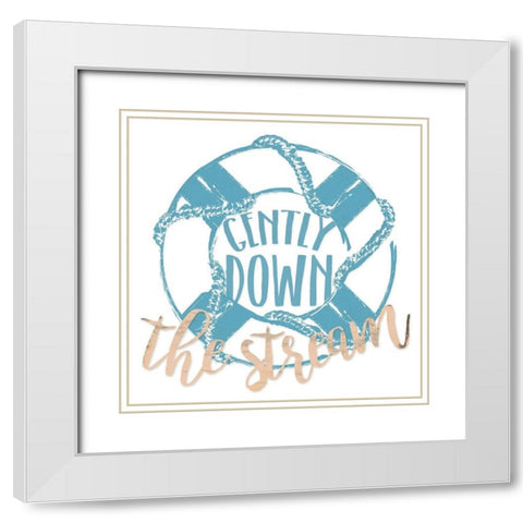 The Stream White Modern Wood Framed Art Print with Double Matting by Grey, Jace