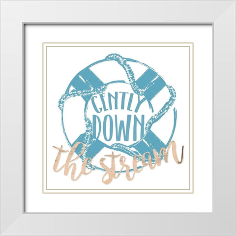 The Stream White Modern Wood Framed Art Print with Double Matting by Grey, Jace