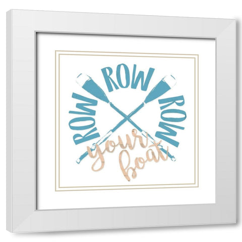 Your Boat White Modern Wood Framed Art Print with Double Matting by Grey, Jace