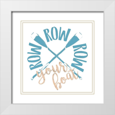 Your Boat White Modern Wood Framed Art Print with Double Matting by Grey, Jace