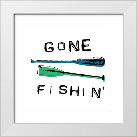 Gone White Modern Wood Framed Art Print with Double Matting by Grey, Jace