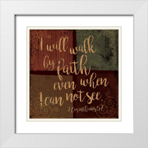 Can Not See White Modern Wood Framed Art Print with Double Matting by Grey, Jace