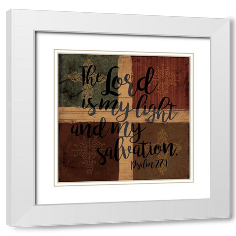 Lord Is My Light White Modern Wood Framed Art Print with Double Matting by Grey, Jace
