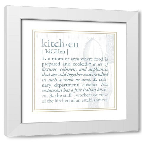 Defined Kitchen White Modern Wood Framed Art Print with Double Matting by Grey, Jace