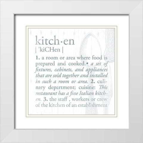 Defined Kitchen White Modern Wood Framed Art Print with Double Matting by Grey, Jace