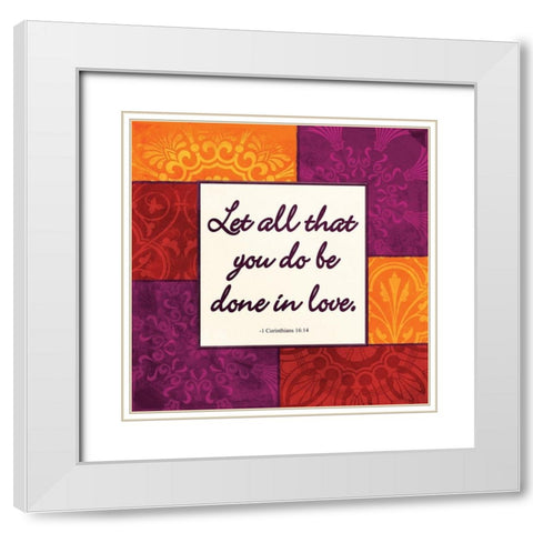 Let All That White Modern Wood Framed Art Print with Double Matting by Grey, Jace