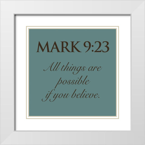 Mark White Modern Wood Framed Art Print with Double Matting by Grey, Jace