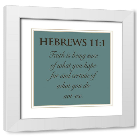 Hebrews White Modern Wood Framed Art Print with Double Matting by Grey, Jace