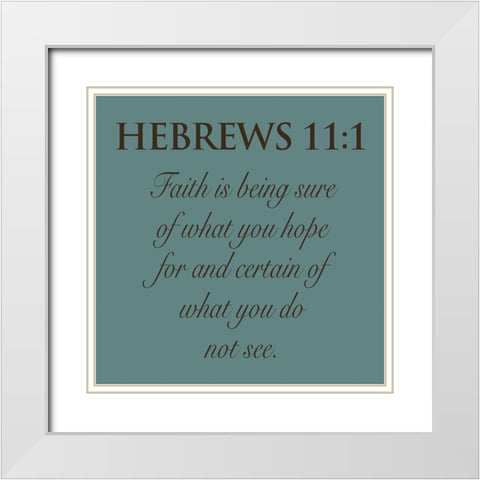 Hebrews White Modern Wood Framed Art Print with Double Matting by Grey, Jace