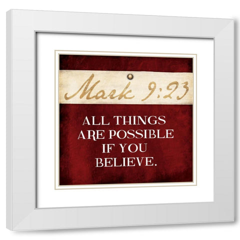 All Things Mark White Modern Wood Framed Art Print with Double Matting by Grey, Jace