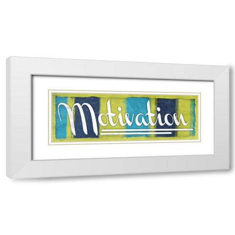 Motivation White Modern Wood Framed Art Print with Double Matting by Grey, Jace
