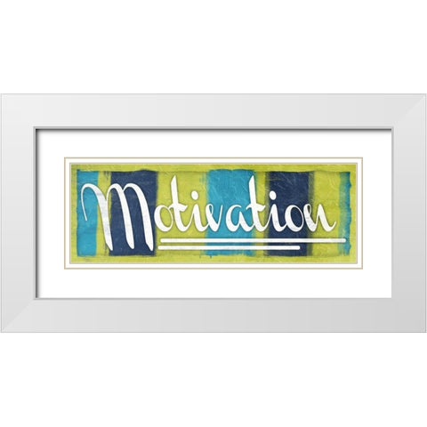 Motivation White Modern Wood Framed Art Print with Double Matting by Grey, Jace