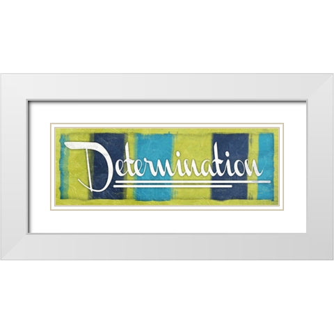 Determination White Modern Wood Framed Art Print with Double Matting by Grey, Jace