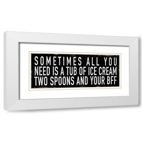 BFF 2 White Modern Wood Framed Art Print with Double Matting by Grey, Jace