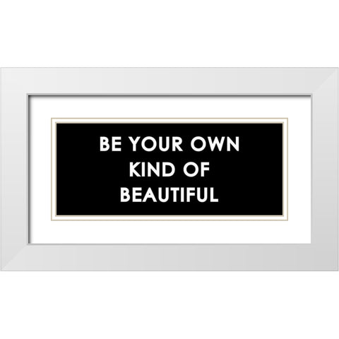 Beautiful White Modern Wood Framed Art Print with Double Matting by Grey, Jace