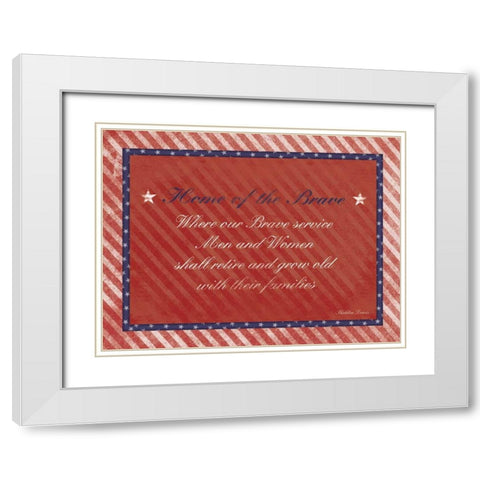 USA White Modern Wood Framed Art Print with Double Matting by Grey, Jace
