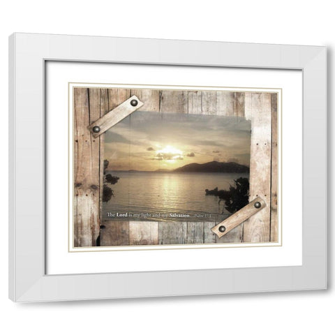 Light of The Lord White Modern Wood Framed Art Print with Double Matting by Grey, Jace