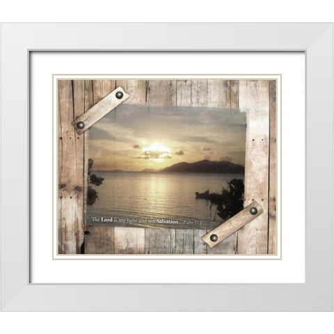 Light of The Lord White Modern Wood Framed Art Print with Double Matting by Grey, Jace