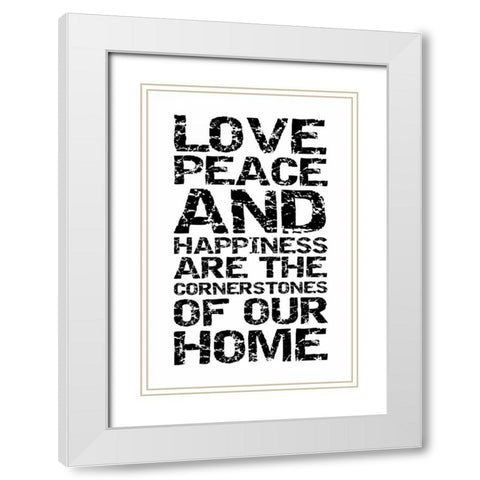 Cornerstones Clean White Modern Wood Framed Art Print with Double Matting by Grey, Jace