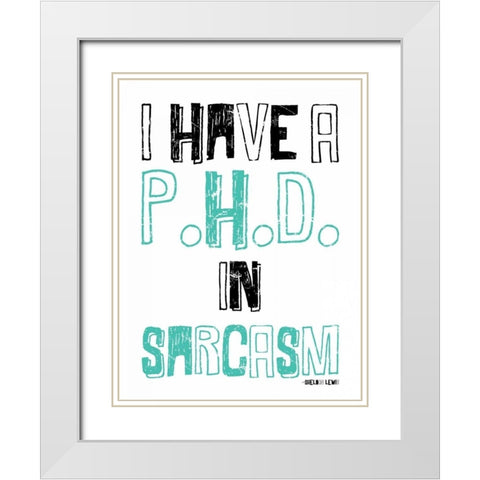 Sarcasm White Modern Wood Framed Art Print with Double Matting by Grey, Jace