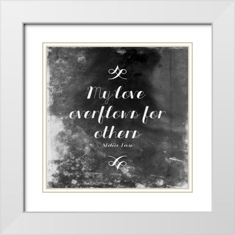 Overflows White Modern Wood Framed Art Print with Double Matting by Grey, Jace