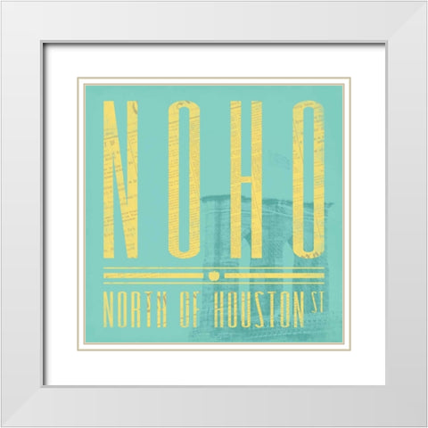 NOHO in Spring White Modern Wood Framed Art Print with Double Matting by Grey, Jace
