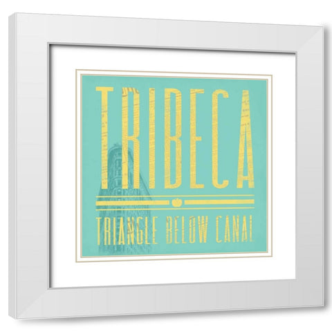 Tribeca in Spring White Modern Wood Framed Art Print with Double Matting by Grey, Jace