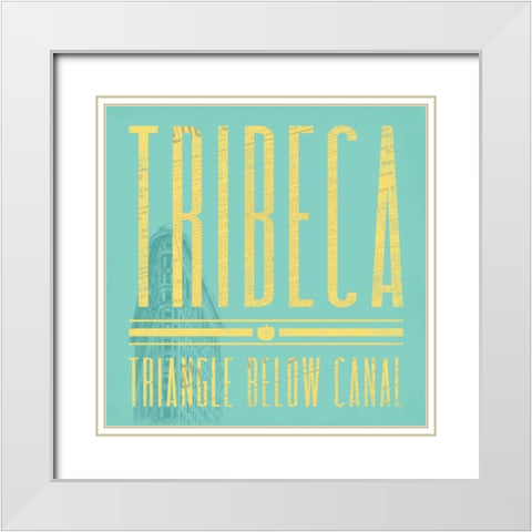 Tribeca in Spring White Modern Wood Framed Art Print with Double Matting by Grey, Jace